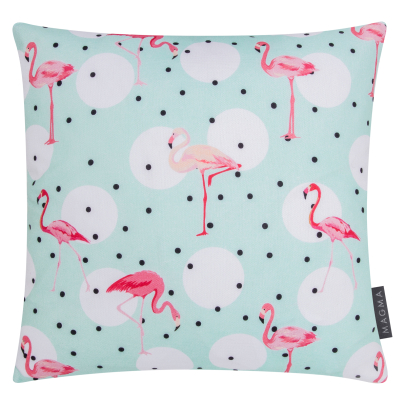 Flamingo Kissenhülle mit Reißverschluß ca. 40x40cm mint