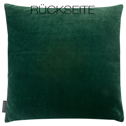 MAGMA Samt-Kissenhülle NOBLESS 40 x 40 cm grün mit erhabenem Rautenmuster