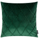 MAGMA Samt-Kissenhülle NOBLESS 50 x 50 cm grün mit erhabenem Rautenmuster