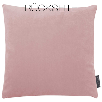 MAGMA Samt-Kissenhülle NOBLESS 50 x 50 cm altrose mit erhabenem Rautenmuster