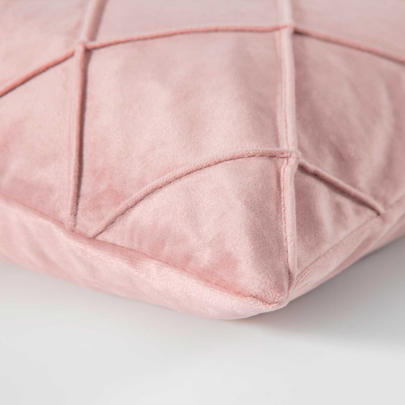 MAGMA Samt-Kissenhülle NOBLESS 50 x 50 cm altrose mit erhabenem Rautenmuster