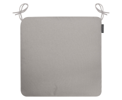 Outdoor Stuhlkissen CAPRI 44x44x4cm mit RV und Kordel grau