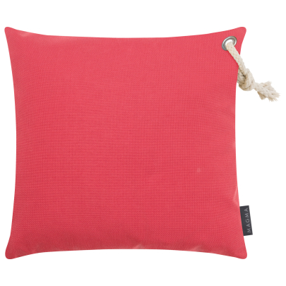 Outdoor Kissenhülle CAPRI mit Öse und Kordel 40 x 40 cm rot