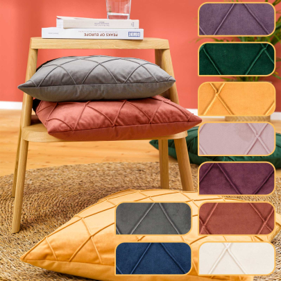 MAGMA Samt-Kissenhülle NOBLESS mit erhabenem Rautenmuster