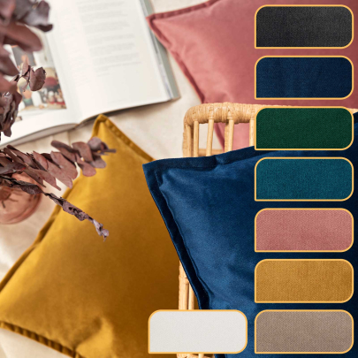 MAGMA Samt Kissenbezug MARLA mit Stehsaum 45 x 45 cm | 60 x 60 cm