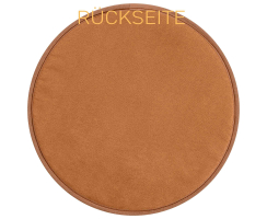 Wende-Stuhlkissen AUSTIN Ø 35 cm caramel