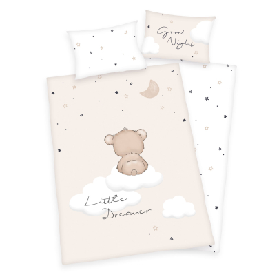Babybettwäsche Set 100 x 135 cm “Little Dreamer” babybest® beige Flanell