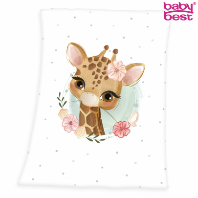 Baby Microfaser Kuscheldecke Giraffe babybest®