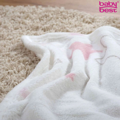 HERDING Baby Kuscheldecke Kleiner Lieblingsmensch 75 x 100 cm rosa