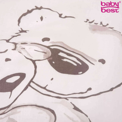 HERDING Kinderbettwäsche Set 100 x 135 cm "Kleiner Lieblingsmensch” beige Flanell