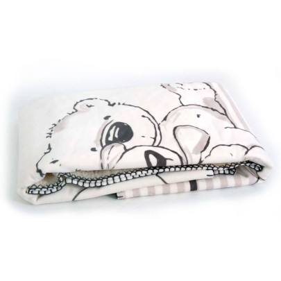 babybest® 75 x 100 cm Baby Kleiner Lieblingsmensch Wendedecke Lammfelloptik