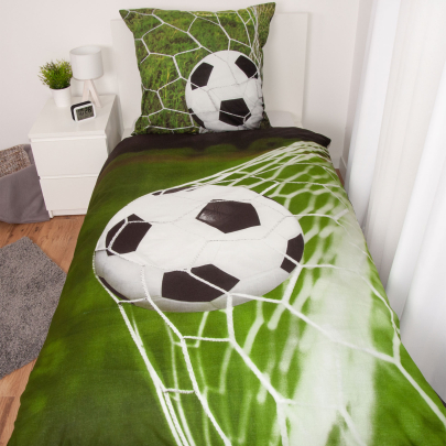 HERDING Young Collection Fußball Wende-Bettwäsche 135 x 200 cm / 80 x 80 cm