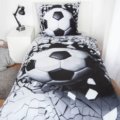 HERDING Young Collection 3D Fußball Bettwäsche 135 x 200 cm / 80 x 80 cm