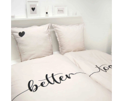 Partnerbettwäsche beige Bettwäsche Set Partner...