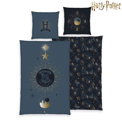 Harry Potter Wende-Bettwäsche Stars Renforcé 135 x 200 cm / 80 x 80 cm