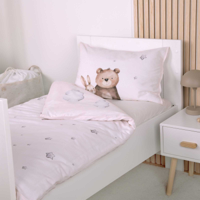 HERDING Kinderbettwäsche 100 x 135 cm Ballonfahrt Renforcé