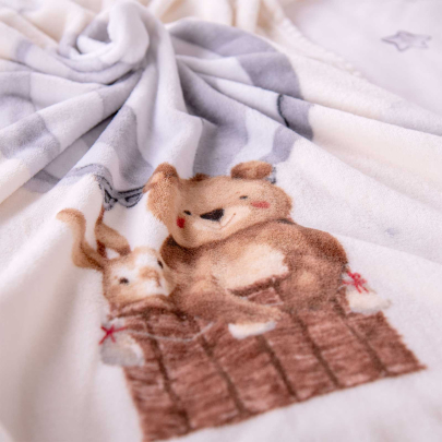 babybest® Baby Kuscheldecke Ballonfahrt 75 x 100 cm