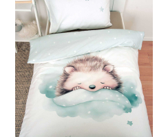 HERDING Kinderbettwäsche Set 100 x 135 cm Kleiner Igel