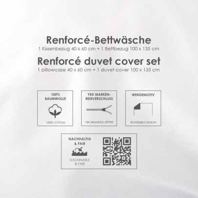 HERDING Kinderbettwäsche Set 100 x 135 cm Kleiner Igel Renforcé