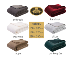 Gözze Merino-Feeling Kuscheldecke 600 g/m²