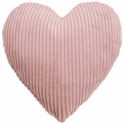 MAGMA Flauschcord Herzkissen SHARA ca. 43 cm rose Dekokissen