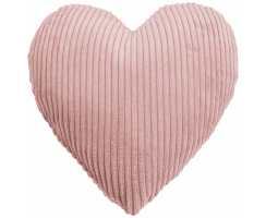 Flauschcord Herzkissen SHARA ca. 43 cm rose Dekokissen
