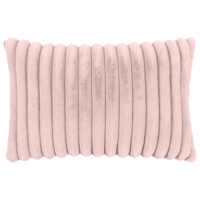MAGMA Samt-Kissenhülle RAYA Fellimitatstreifen 40 x 60 cm altrose