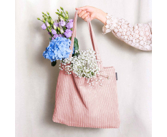 Flauschcord Tasche SHARA rose ca. 48 x 12 x 36 cm (L x B...