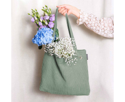 Flauschcord Tasche SHARA salbei ca. 48 x 12 x 36 cm (L x...