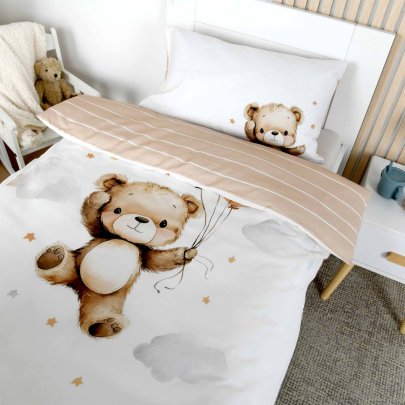 Babybettwäsche Ballon Teddy 100x135 cm Renforcé Baumwolle babybest