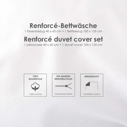 Babybettwäsche Ballon Teddy 100x135 cm Renforcé Baumwolle babybest