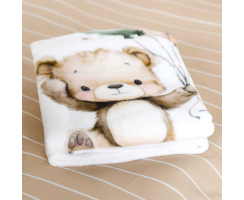 HERDING Ballon Teddy 75x100cm Microfaser Kuscheldecke