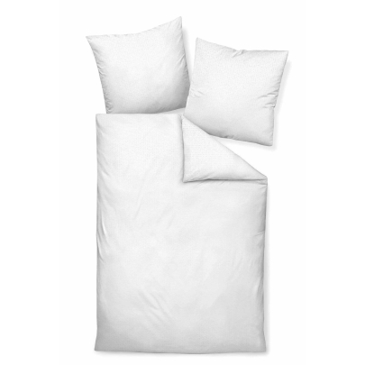 JANINE PIANO Mako-Soft-Seersucker Uni 0125 Bettwäsche weiß