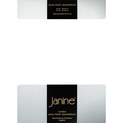 JANINE Spannbetttuch Elastic-Jersey 5002 - bügelfrei & elastisch 200 × 200 cm weiß