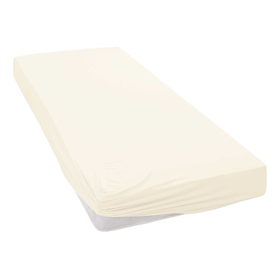 JANINE Spannbetttuch Elastic-Jersey 5002 - bügelfrei & elastisch 100 × 200 cm leinen