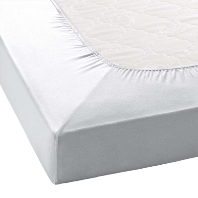 JANINE Spannbetttuch Elastic-Jersey 5002 - bügelfrei & elastisch 200 × 200 cm silber