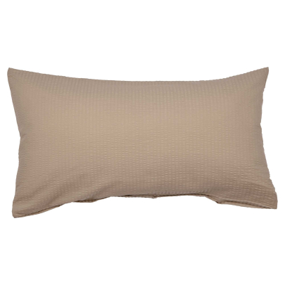 JANINE Mako-Soft-Seersucker Bettwäsche PIANO 0125 Uni Kissenbezug 40 x 80 cm taupe