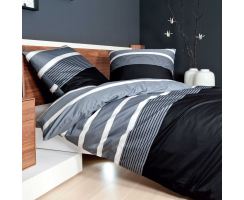 JANINE JD Mako Satin 8468 Bettwäsche silber schwarz...
