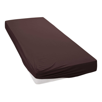 JANINE Spannbetttuch Elastic-Jersey 5002 - bügelfrei & elastisch 200 × 200 cm dunkelbraun