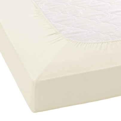 JANINE Spannbetttuch Elastic-Jersey 5002 - bügelfrei & elastisch 150 × 200 cm natur