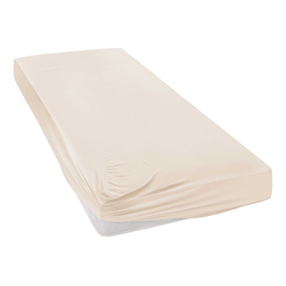 JANINE Spannbetttuch Elastic-Jersey 5002 - bügelfrei & elastisch 200 × 200 cm sand