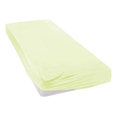 JANINE Spannbetttuch Elastic-Jersey 5002 - bügelfrei & elastisch 200 × 200 cm limone