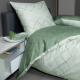 JANINE JD Mako Satin 87053 Bettwäsche jade waldgrün 200 x 220 cm / 2x 80 x 80 cm
