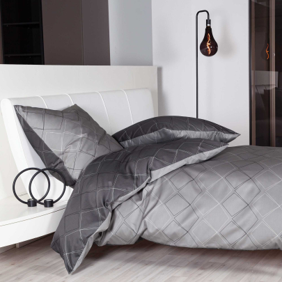 JANINE JD Mako Satin 87053 Bettwäsche jade waldgrün 155 x 200 cm / 80 x 80 cm