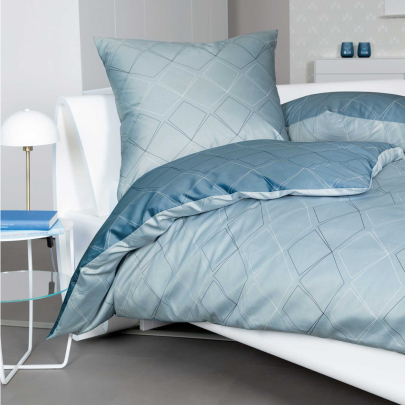 JANINE JD Mako Satin 87053 Bettwäsche jade waldgrün 200 x 200 cm / 2x 80 x 80 cm