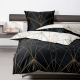 JANINE JD Mako Satin 87054 Wende-Bettwäsche bronzebraun schwarz 240 x 220 cm / 2x 80 x 80 cm