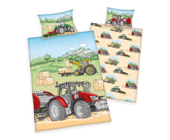 HERDING Kinder-Wendebettwäsche Set 100 x 135 cm...