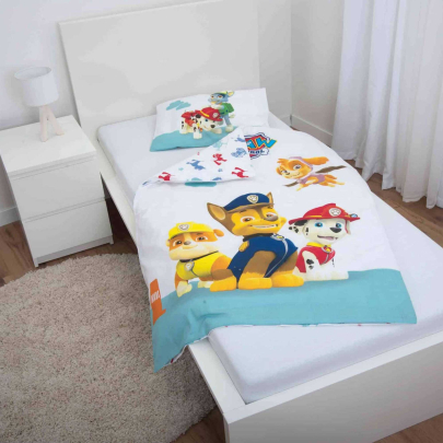 HERDING Paw Patrol Kleinkindbettwäsche-Set ‘Classic’ 100×135 cm Flanell