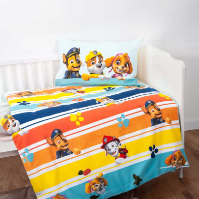 HERDING Paw Patrol Kleinkindbettwäsche-Set ‘Friends’ 100×135 cm Flanell