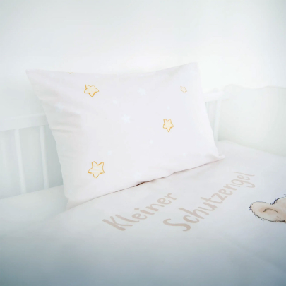 Babybettwäsche Set 100 x 135 cm aus Bio-Baumwolle Kleiner Schutzengel babybest® Flanell